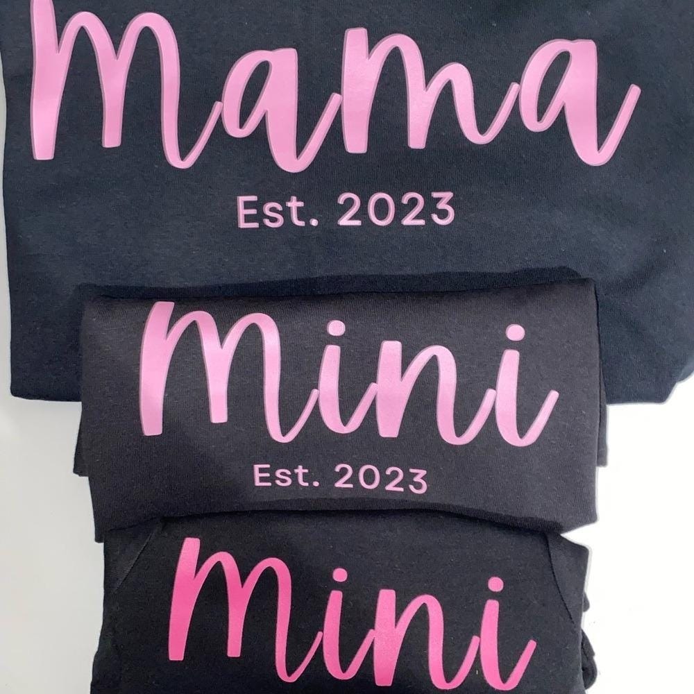 Mama Mini Matching Shirts Est. <custom>